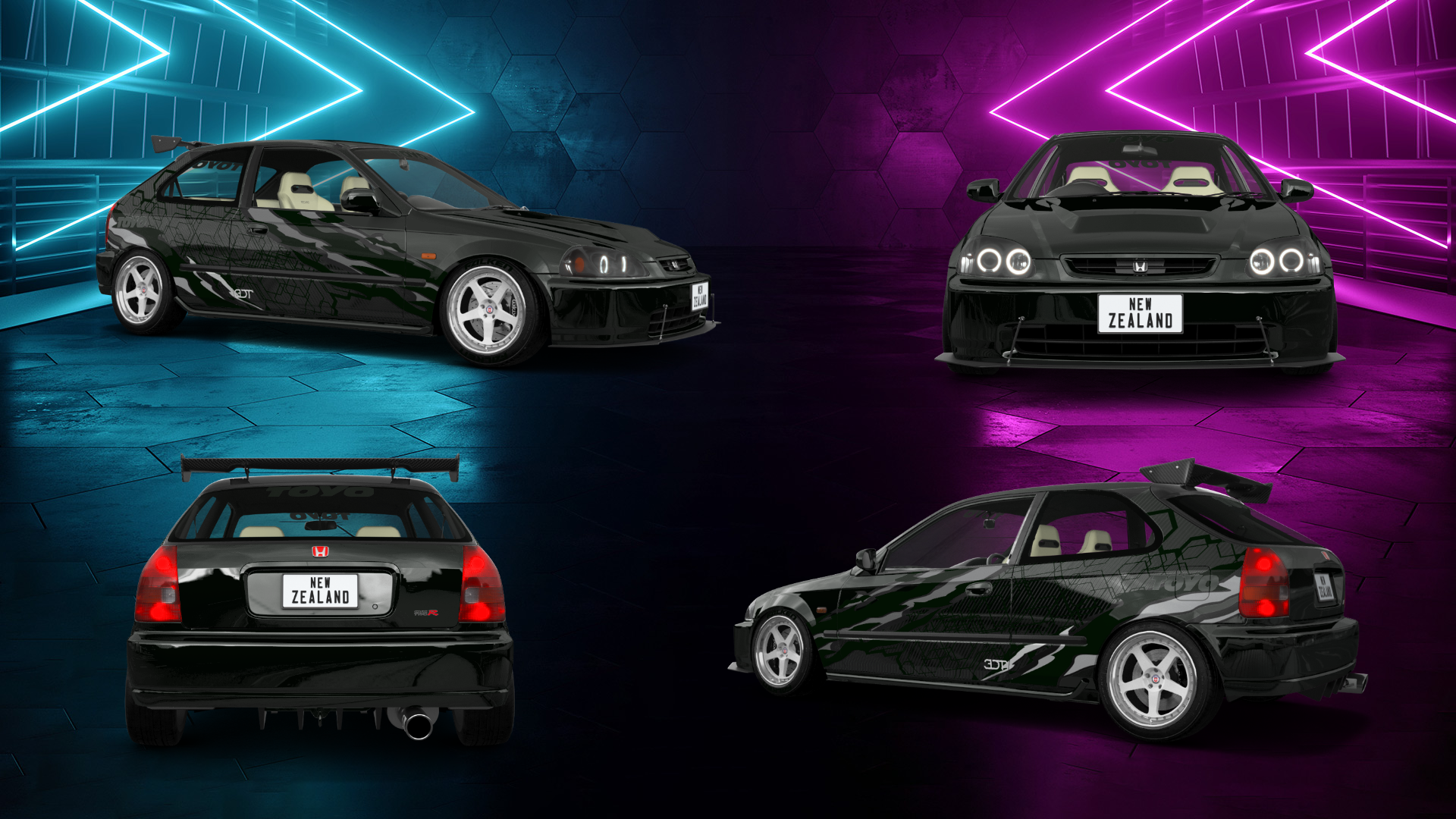 Honda Civic 3 Door Hatchback 1997 tuning