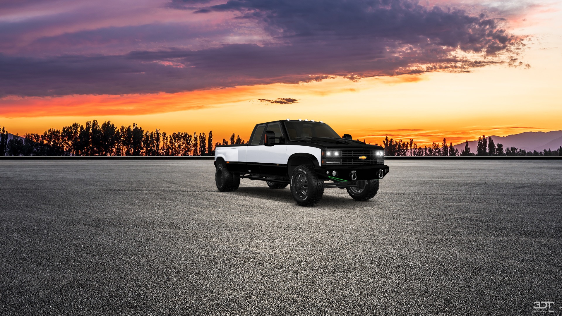 Chevrolet K3500 Extended Cab Pickup Truck 1988
