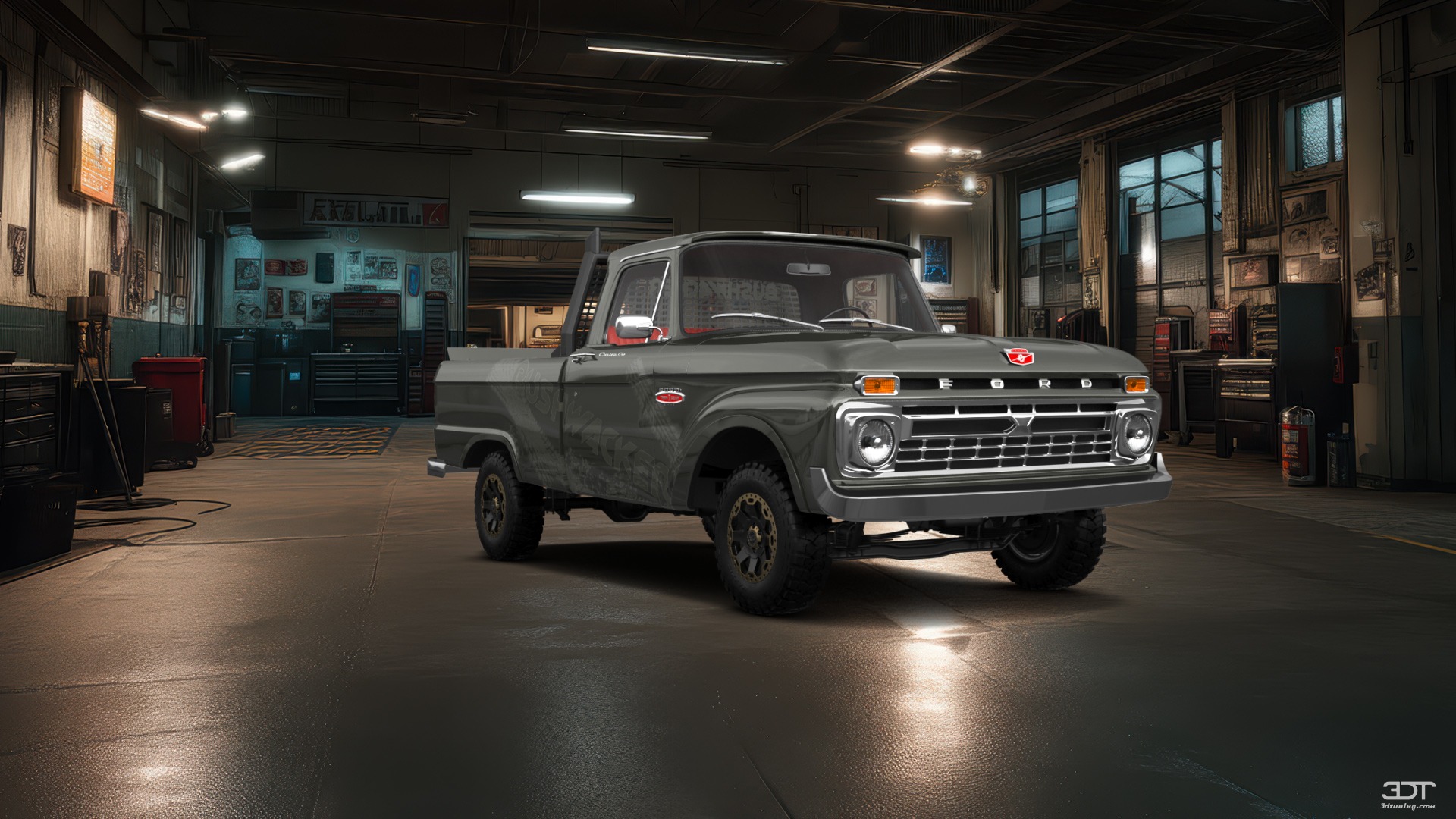 Ford F-100 Custom Cab 2 Door pickup truck 1966 tuning