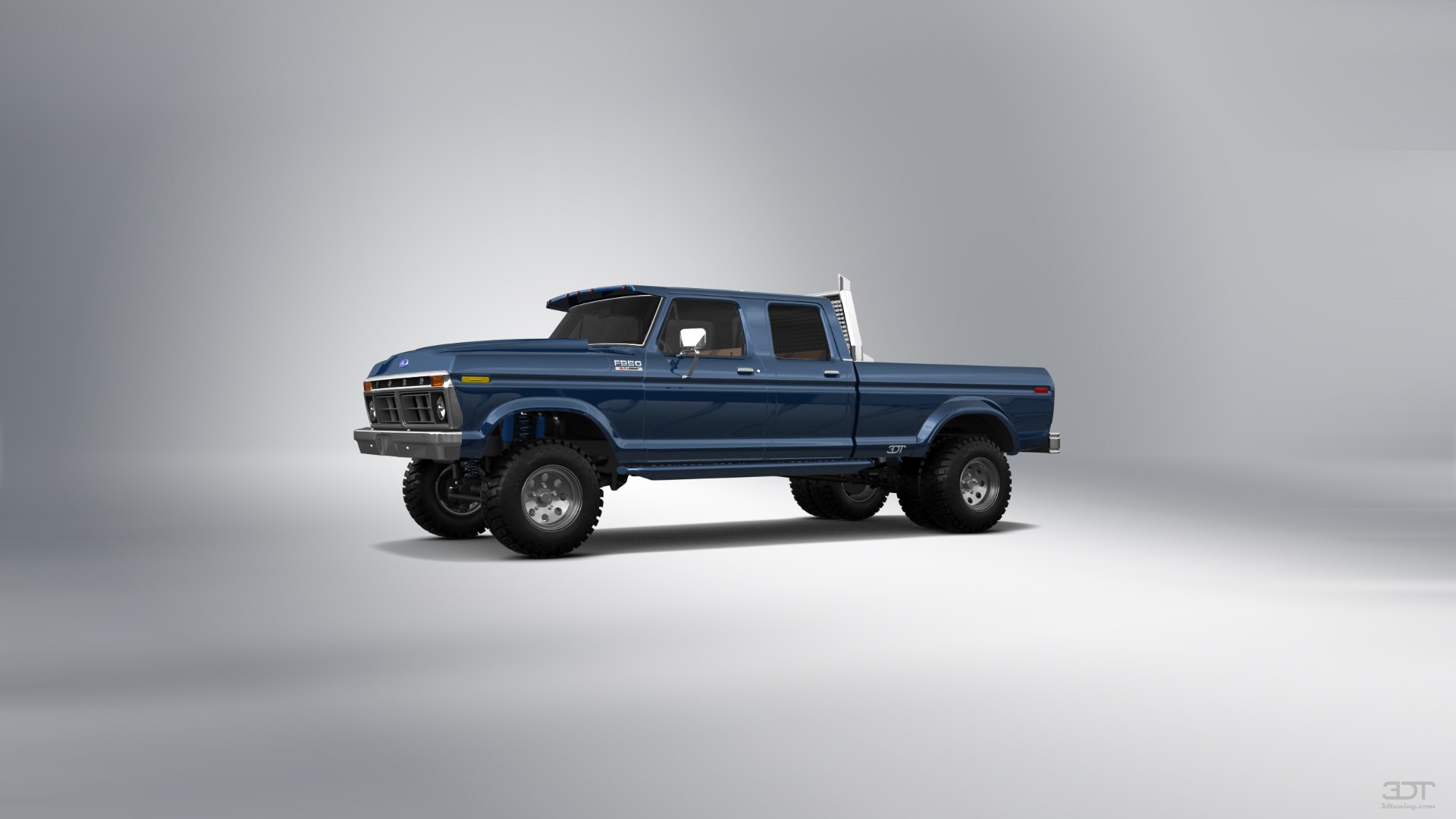 Tuning Ford F-350 Dually 4 Door pickup truck 1973