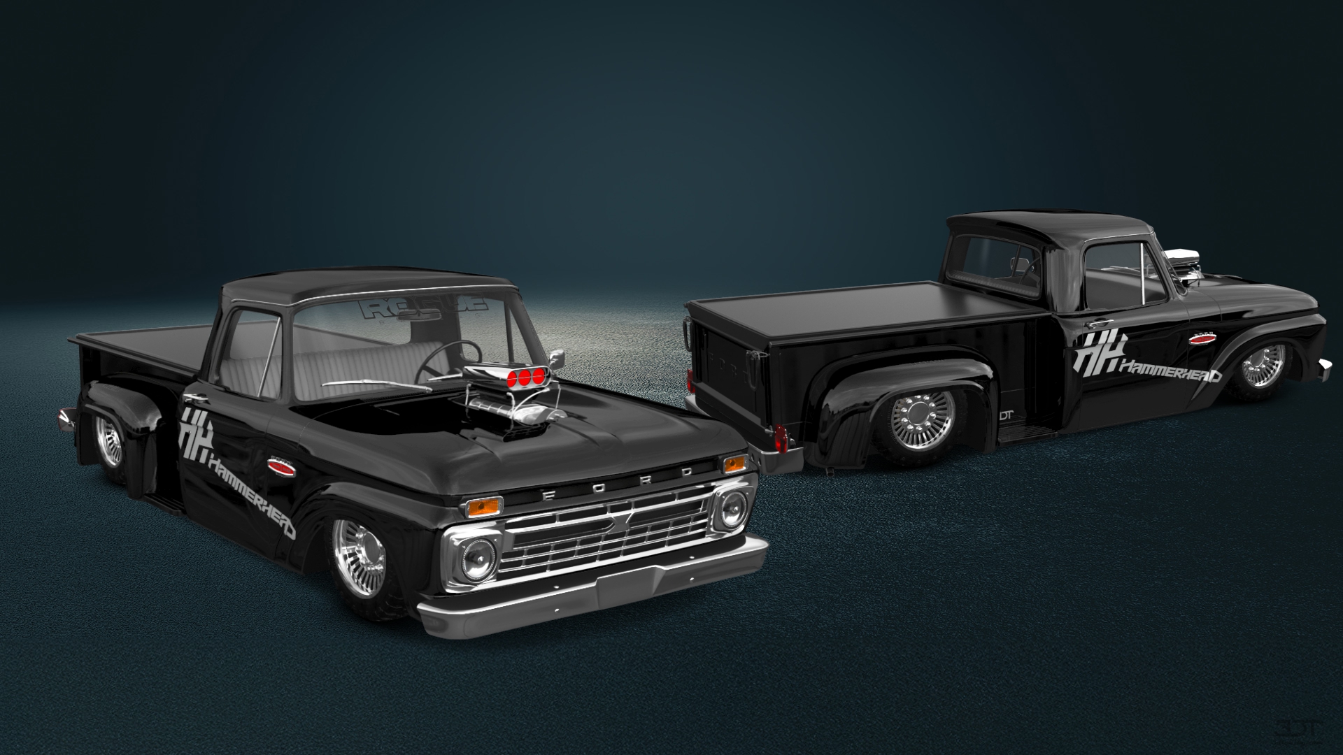 Ford F-100 Flareside 2 Door pickup truck 1961 tuning
