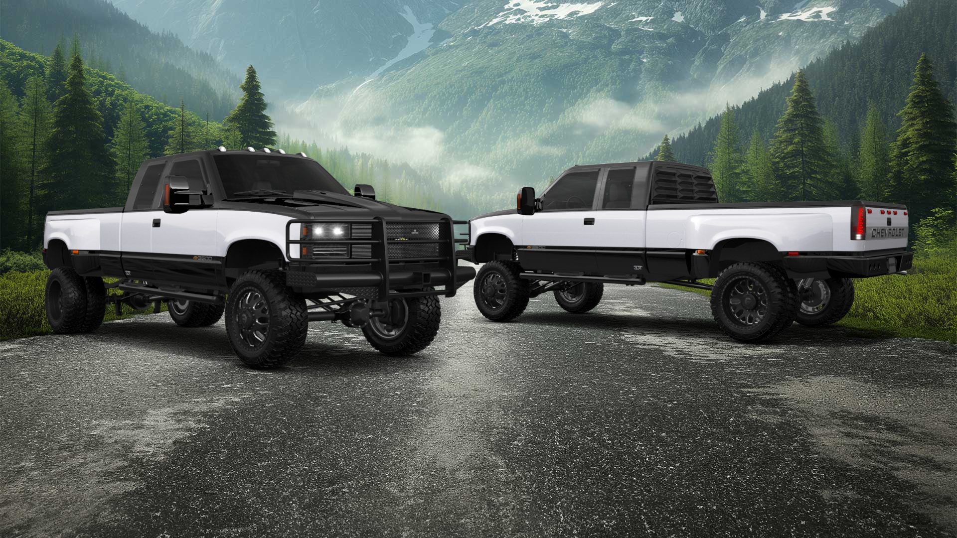 Chevrolet K3500 Extended Cab Pickup Truck 1988