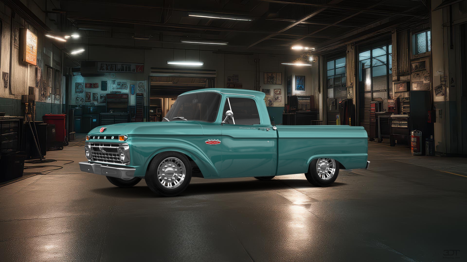 Ford F-100 Custom Cab 2 Door pickup truck 1966 tuning