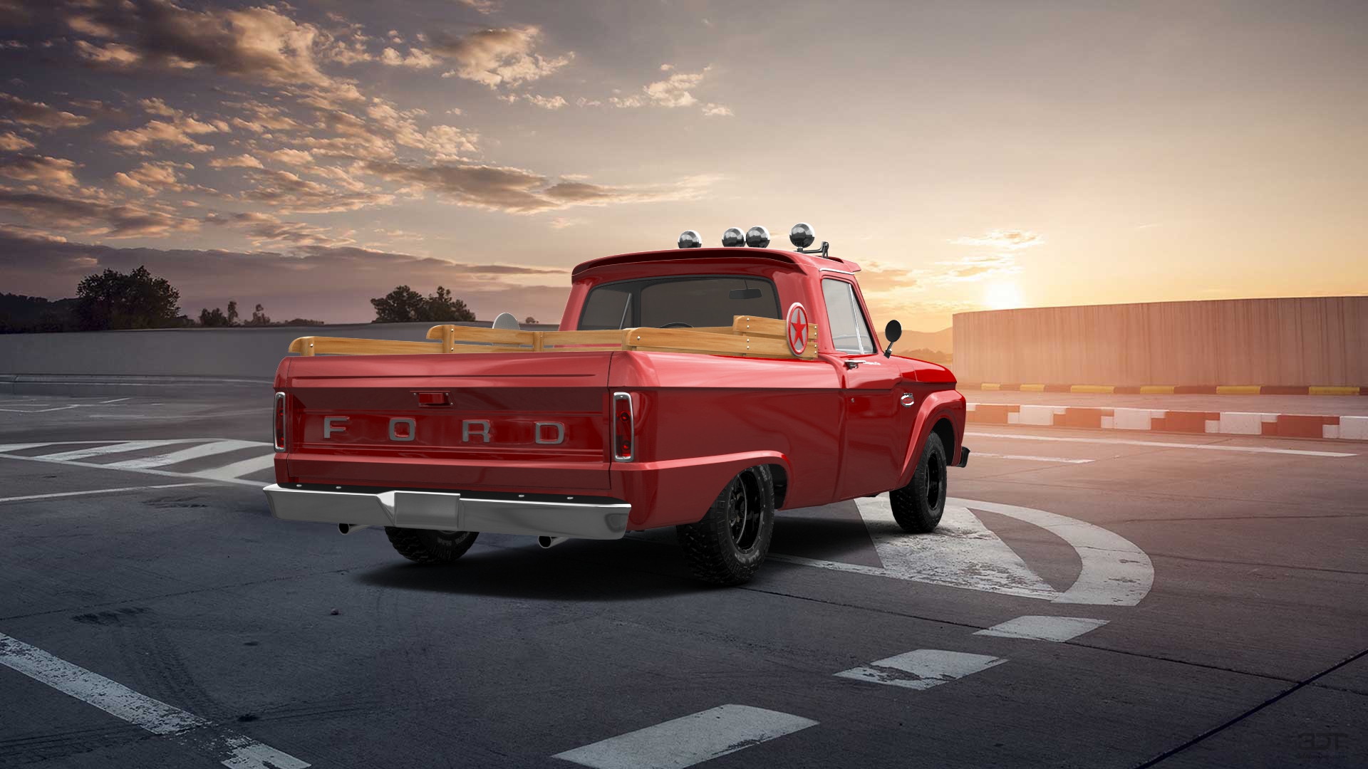 Ford F-100 Custom Cab 2 Door pickup truck 1966 tuning