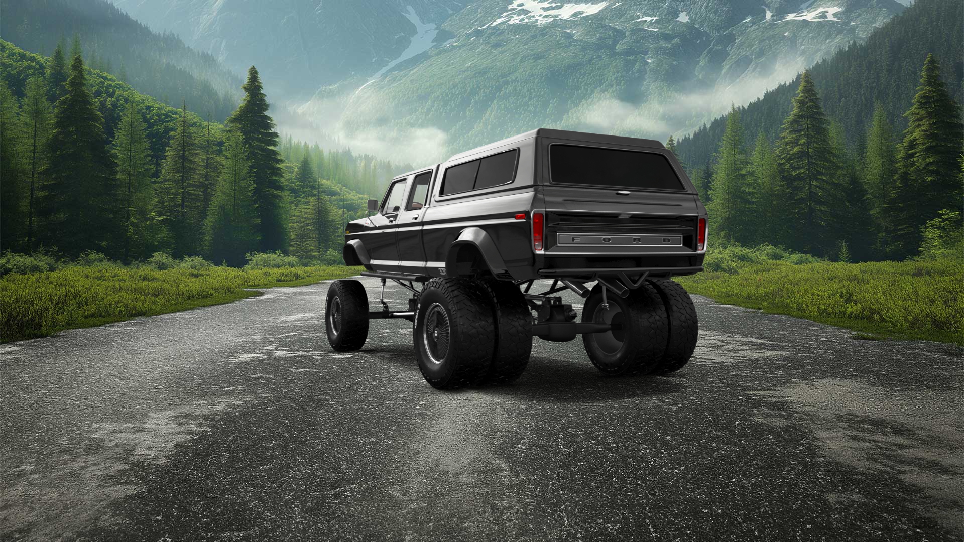 Ford F-350 Dually 4 Door pickup truck 1973