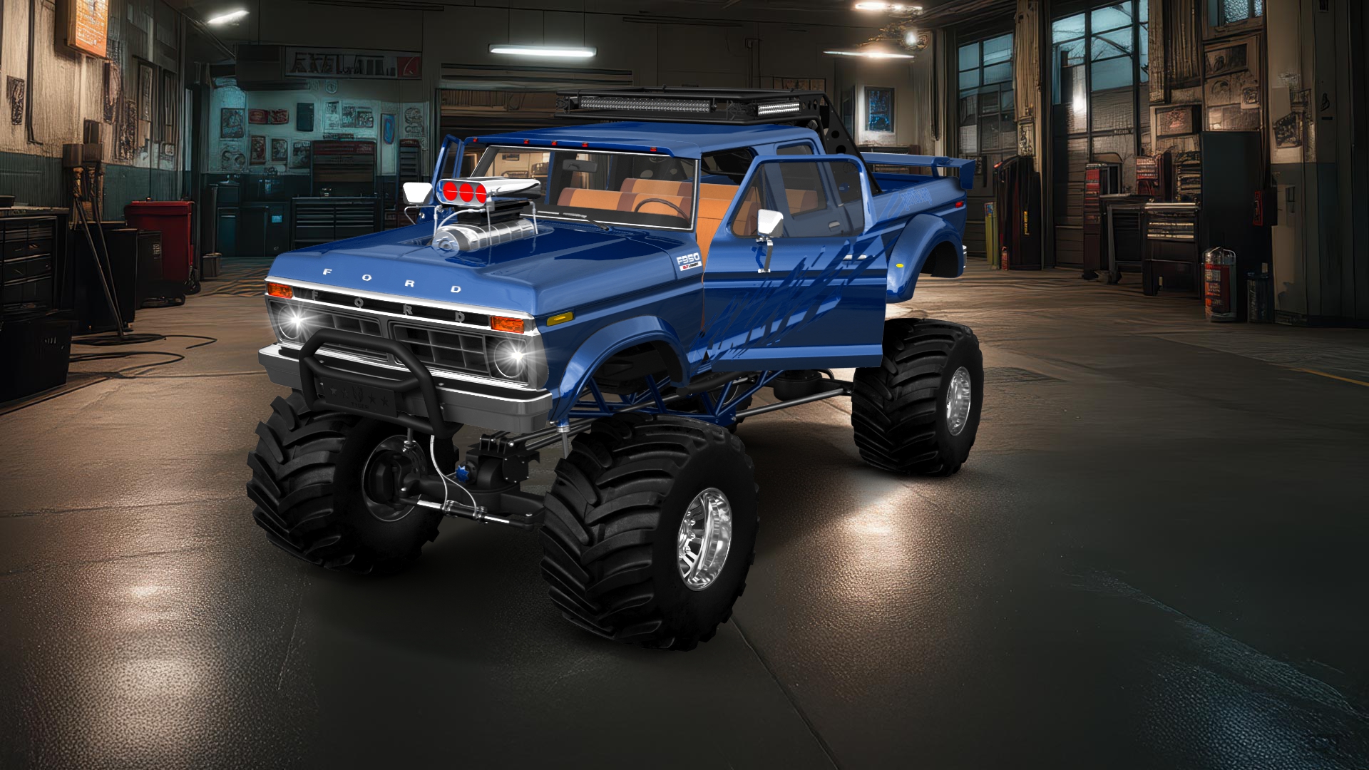 Ford F-350 Dually 4 Door pickup truck 1973 tuning