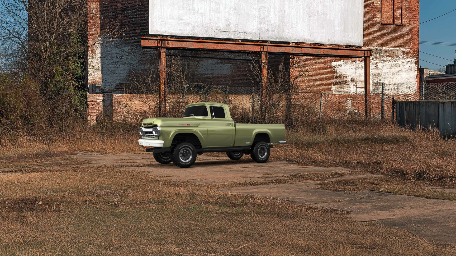 Ford F-100 2 Door pickup truck 1960 tuning