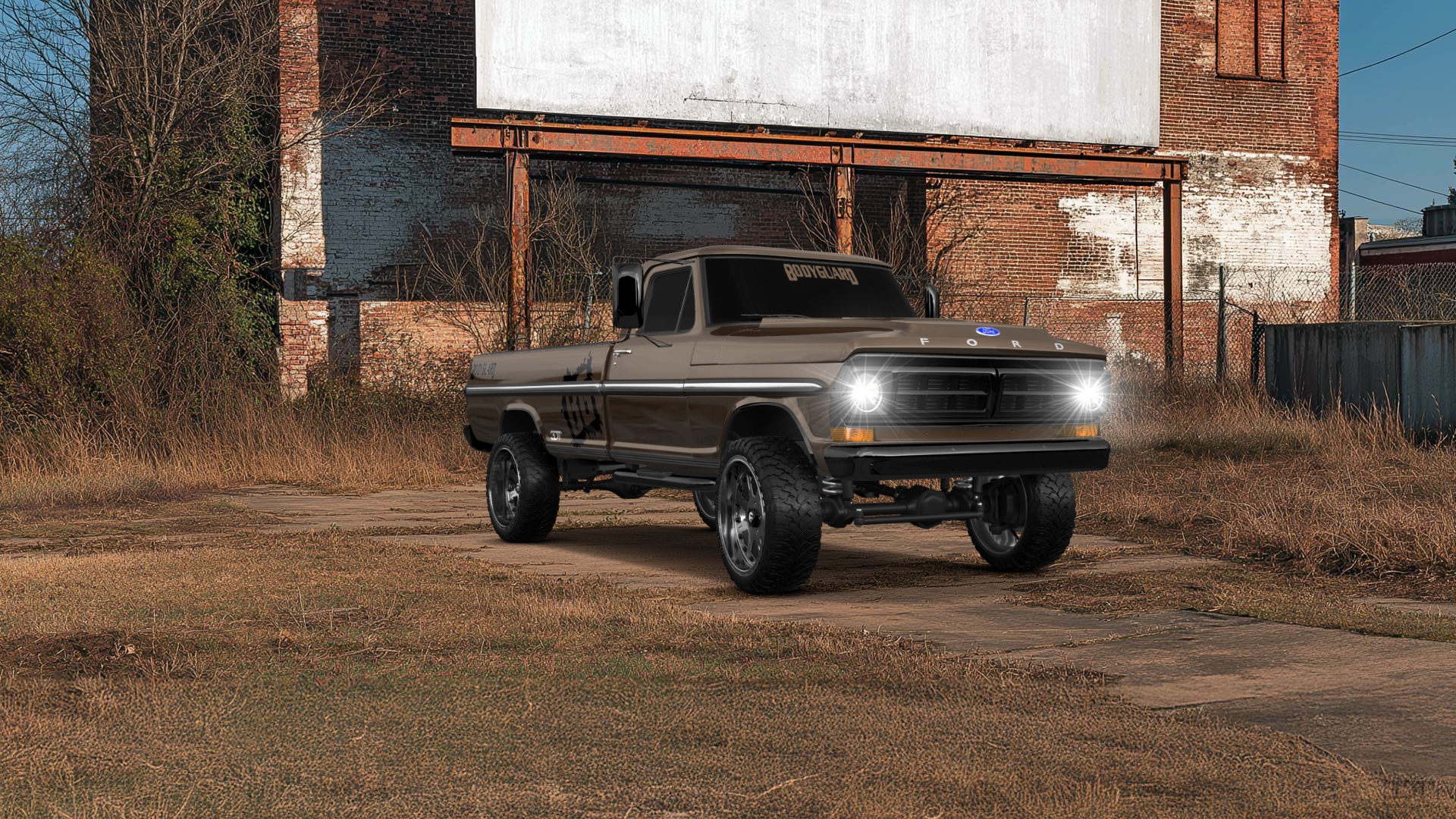 Ford F-250 2 Door pickup truck 1971 tuning