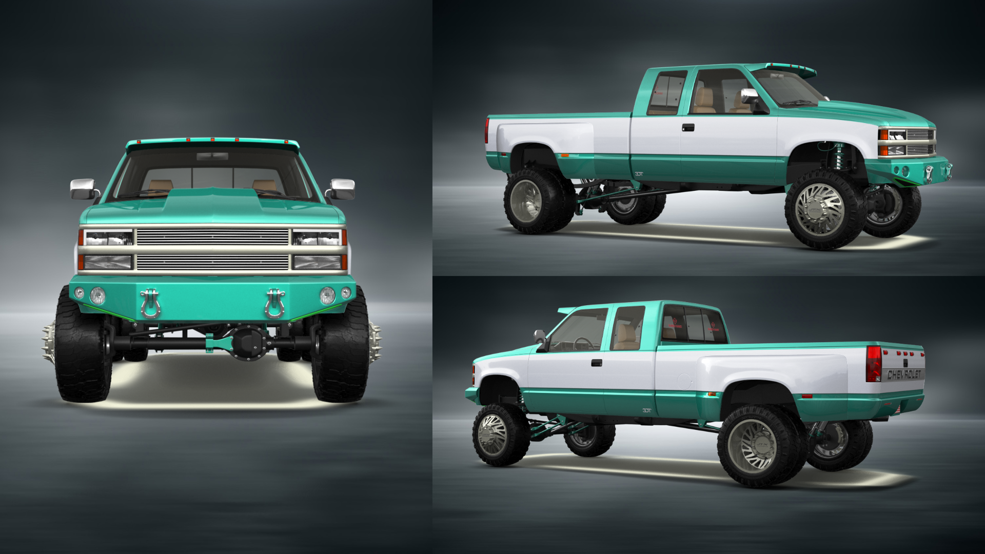 Chevrolet K3500 Extended Cab Pickup Truck 1988