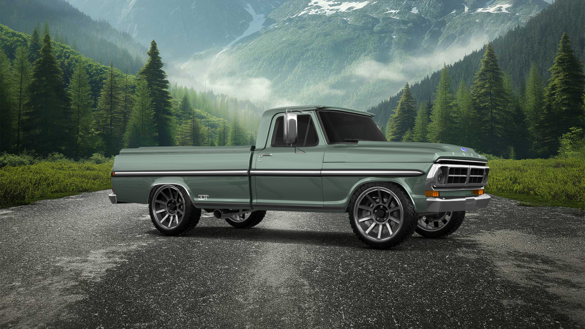 Ford F-250 2 Door pickup truck 1971 tuning