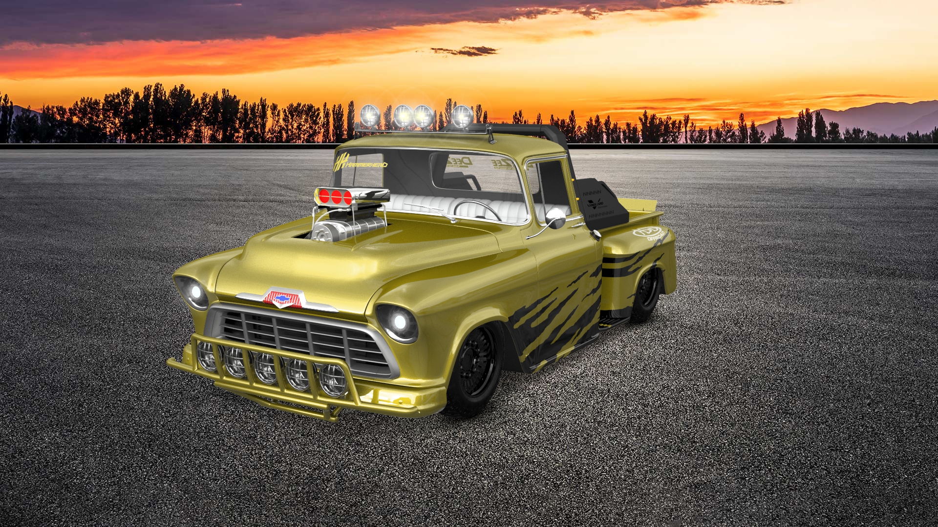 Chevrolet 3100 2 Door pickup truck 1955 tuning