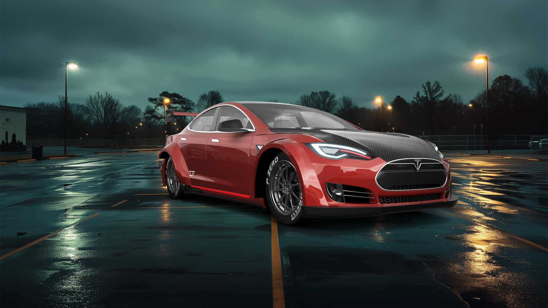 Tesla Model S 5 Door Liftback 2013 tuning