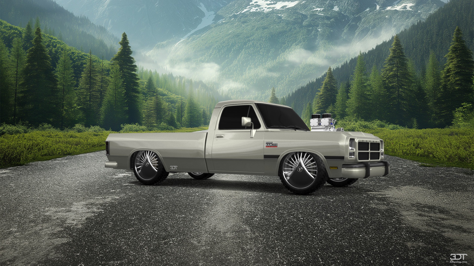 Tuning Dodge Ram 2 Door pickup truck 1991