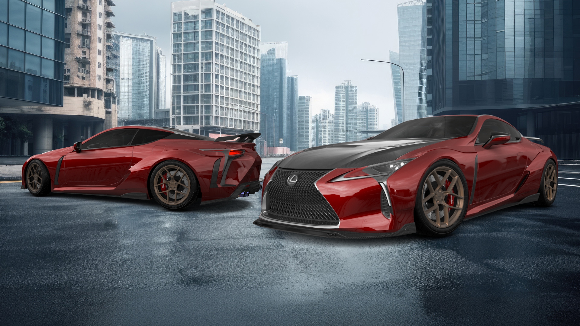 Lexus LC500 2 door fastback coupe 2017 tuning