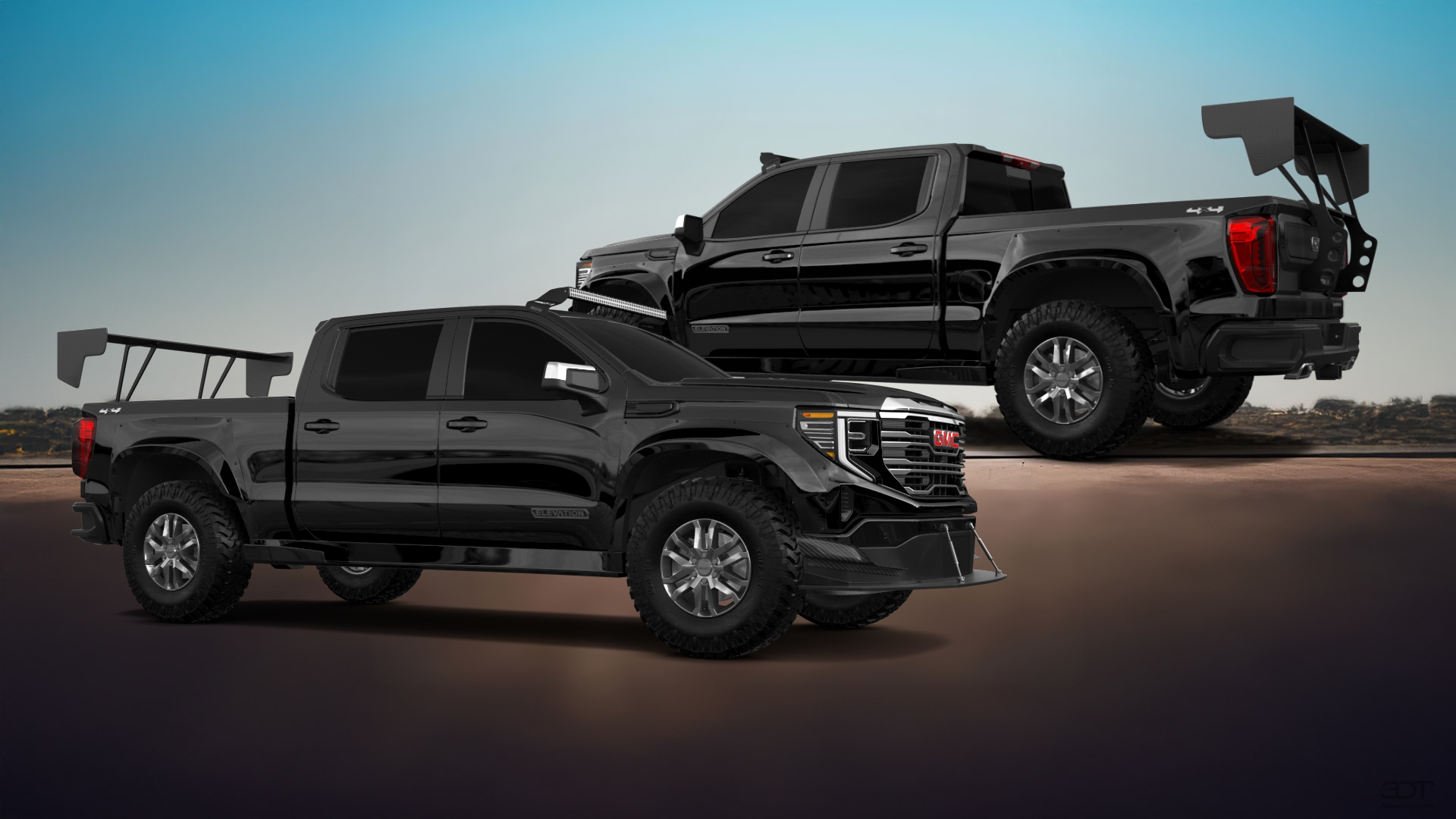 GMC Sierra 1500 Crew Cab 5.8 ft box 4 Door pickup truck 2023 tuning