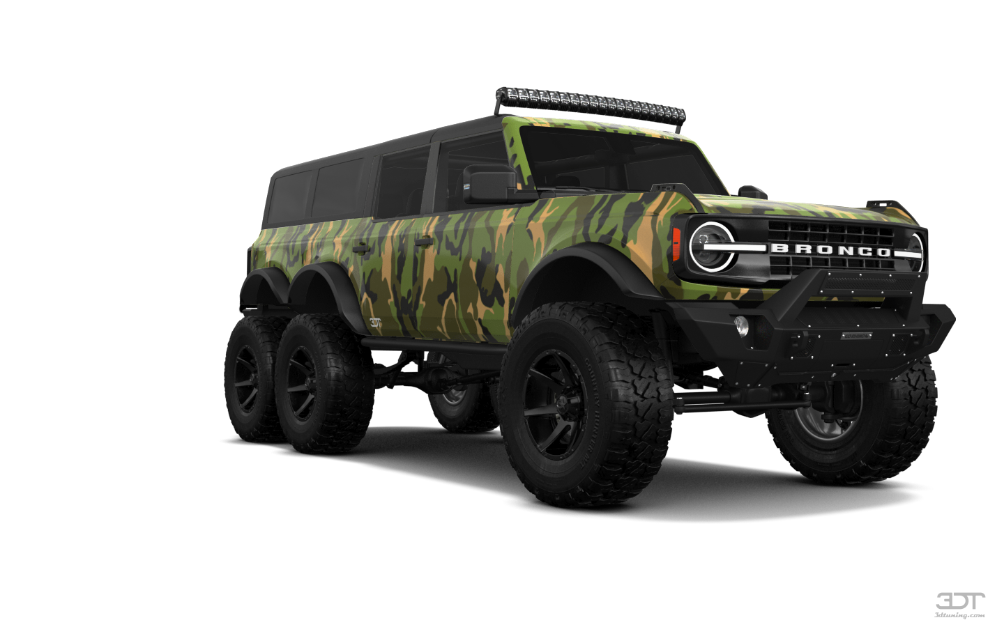 Tuning Ford Bronco 6X6 4 Door pickup truck 2021