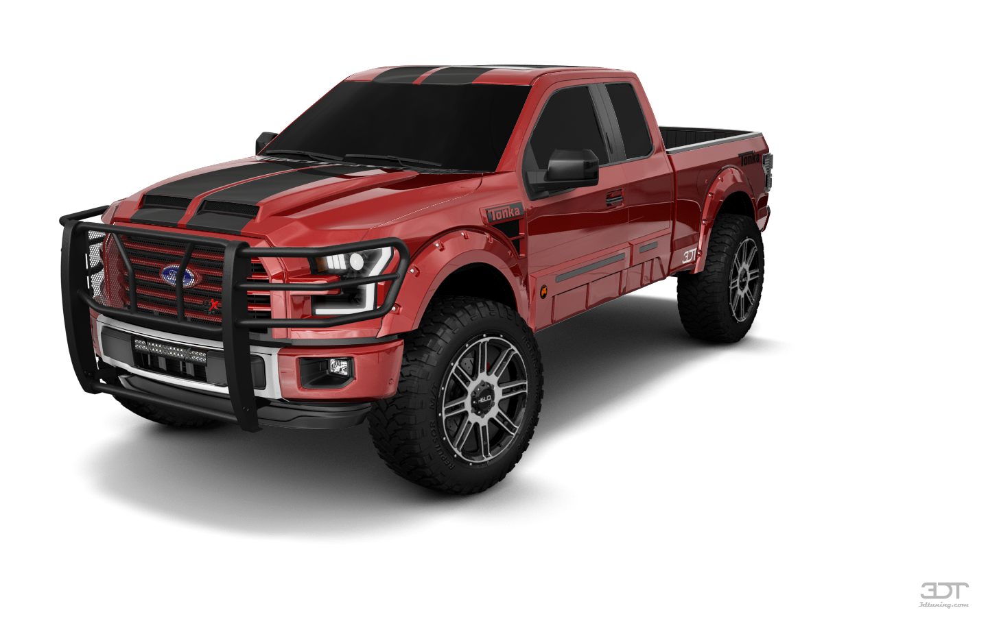 Ford  F-150 Supercab Tuscany Tonka w/ New Racing Stripes and Custom Wheels & Tires, Offroad