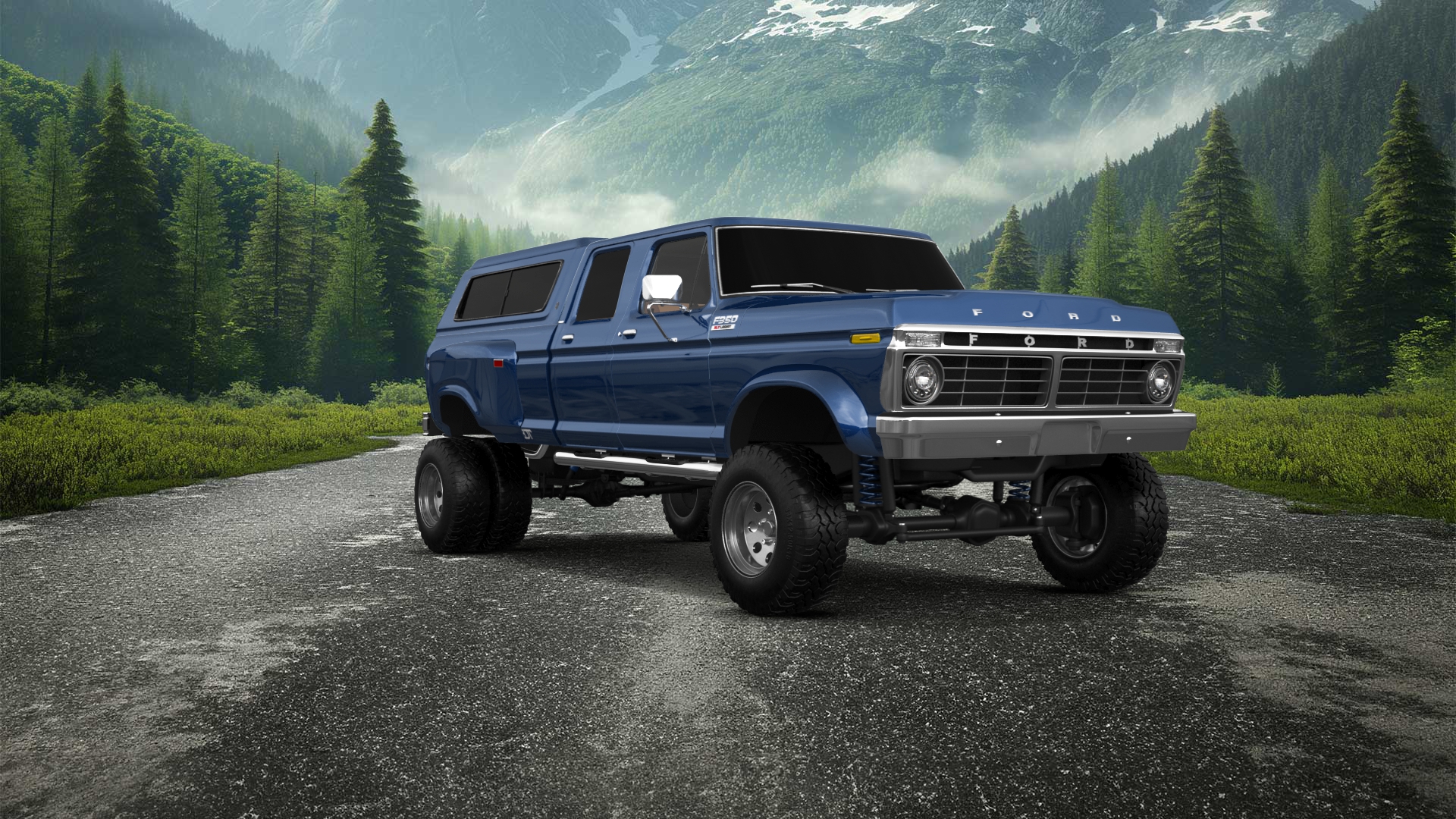 Ford F-350 Dually 4 Door pickup truck 1973