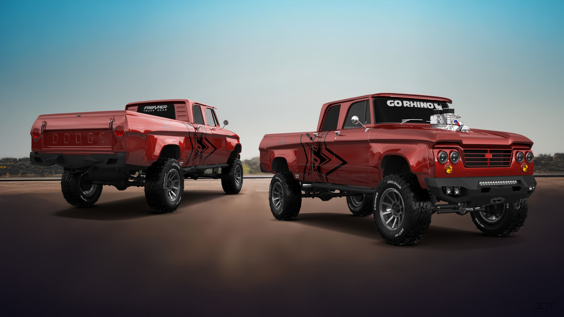 Dodge Power Wagon 4 Door pickup truck 1964 tuning