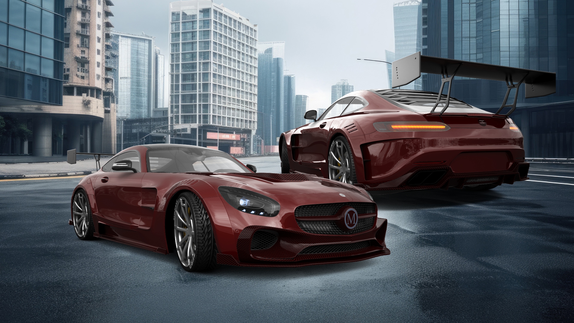 Mercedes AMG GT 2 door fastback coupe 2016 tuning