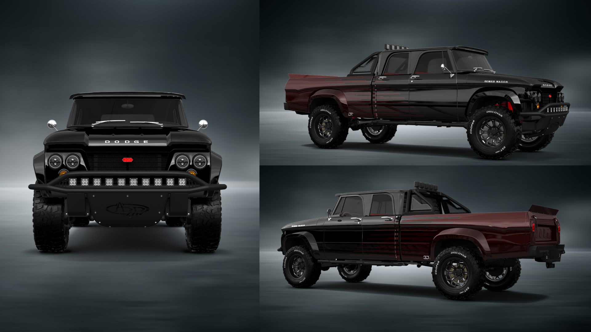 Dodge Power Wagon 4 Door pickup truck 1964 tuning
