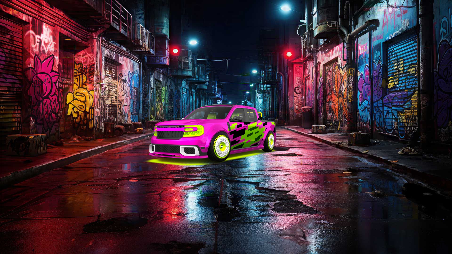 Ford Maverick 4 Door pickup truck 2022 tuning