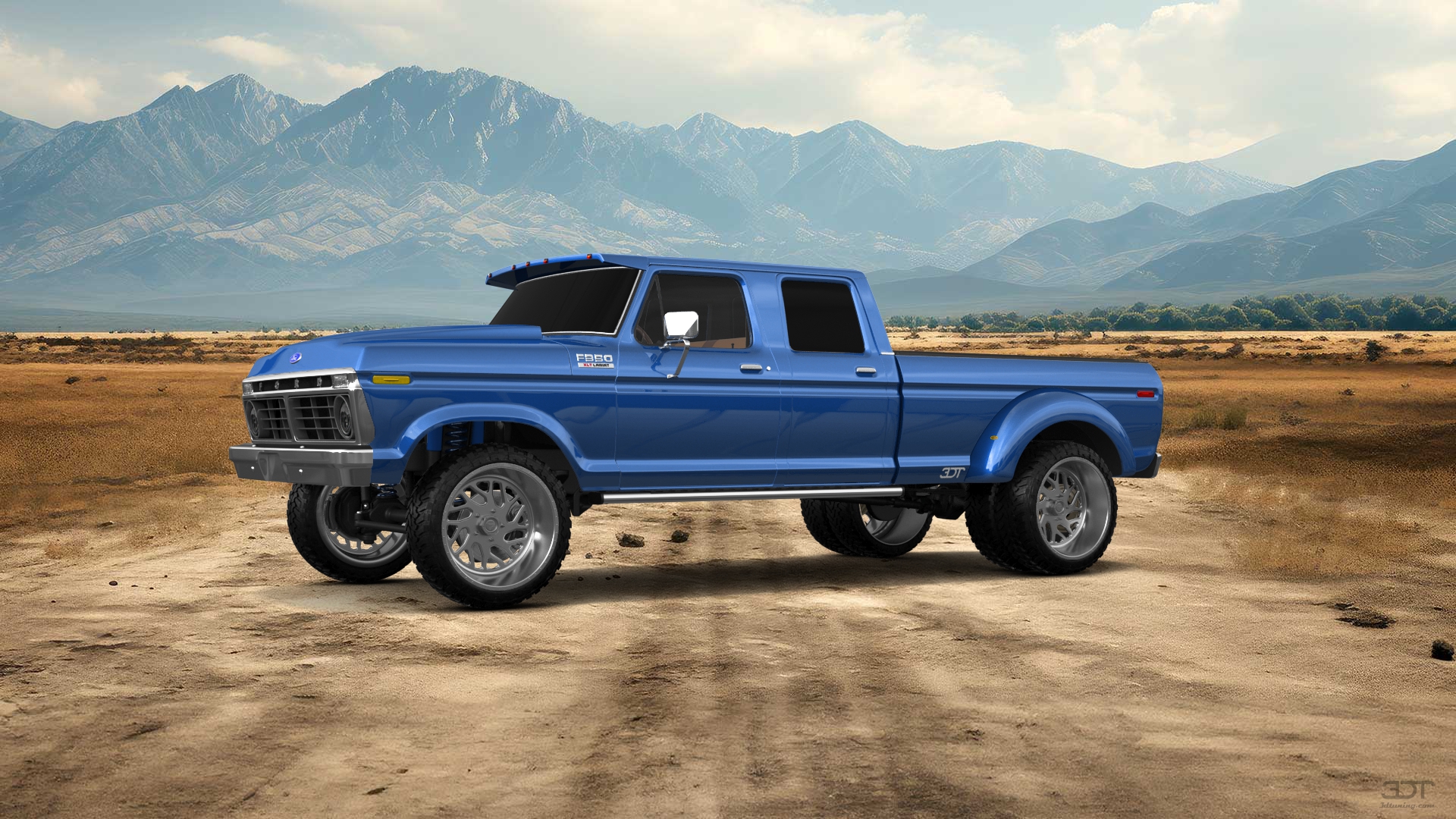 Ford F-350 Dually 4 Door pickup truck 1973 tuning