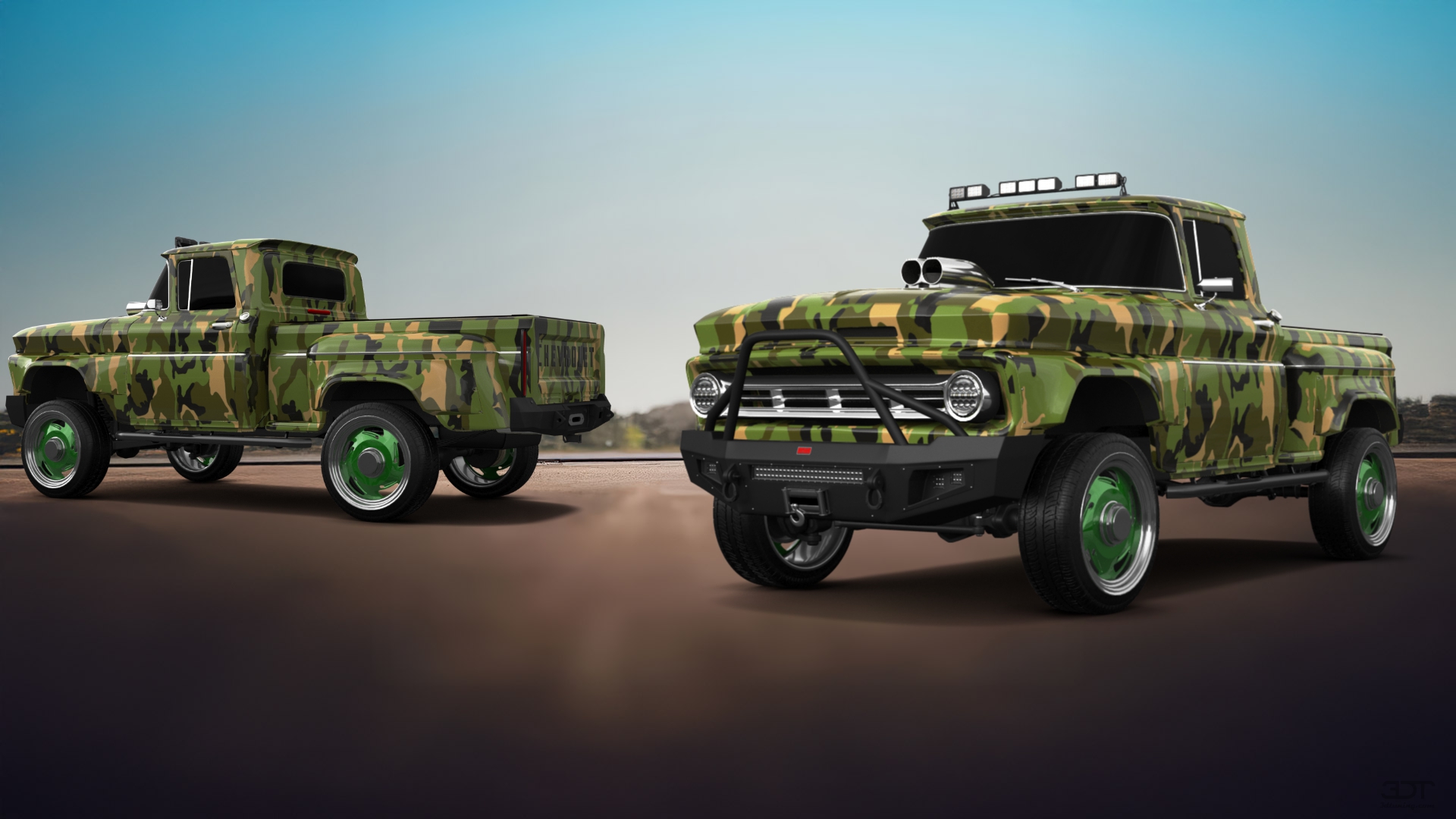 Chevrolet C-10 Stepside 2 Door pickup truck 1963 tuning