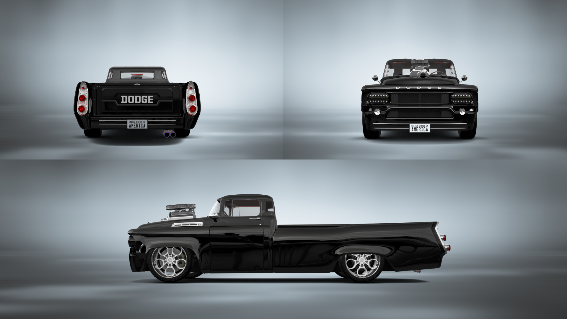 Dodge C series 2 Door pickup truck 1958 tuning