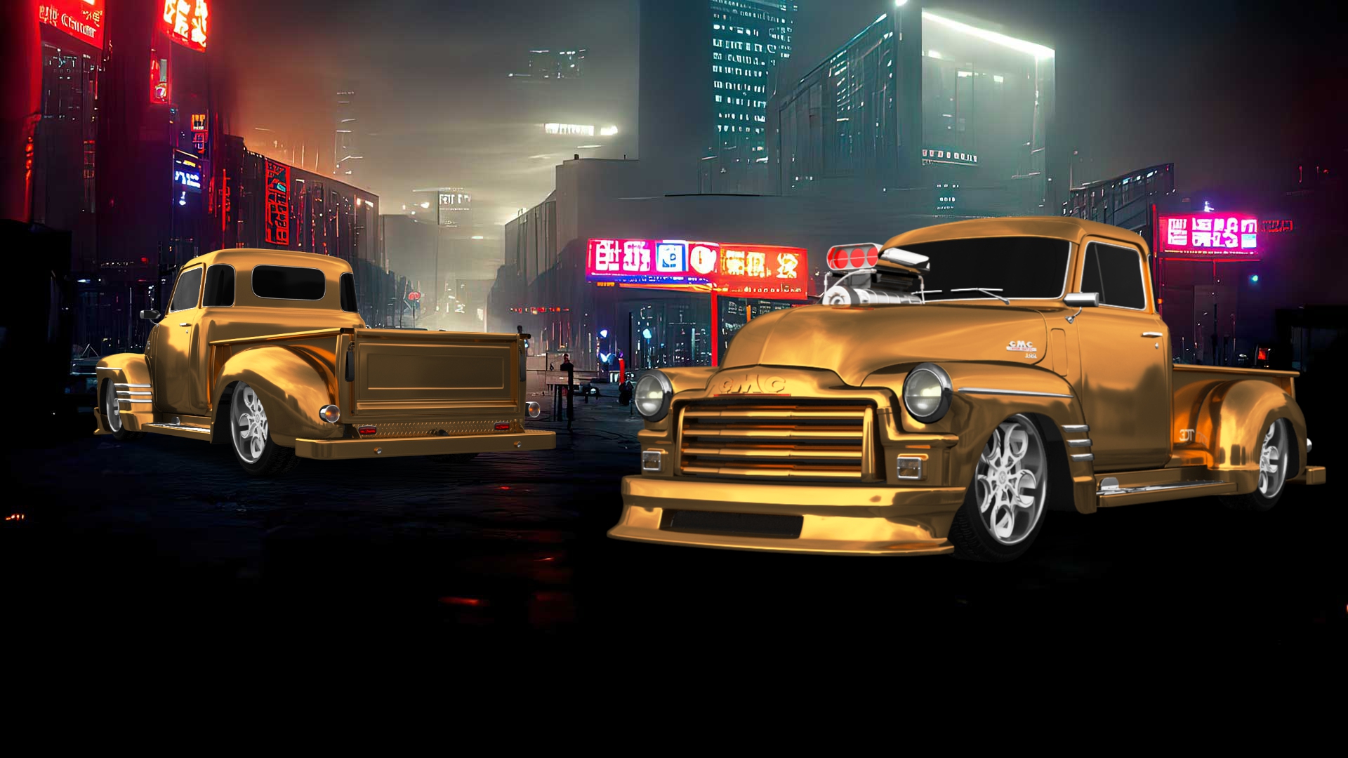 GMC 100 Stepside 2 Door pickup truck 1954 tuning