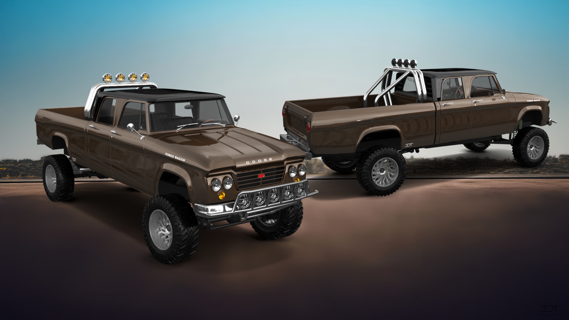 Dodge Power Wagon 4 Door pickup truck 1964 tuning