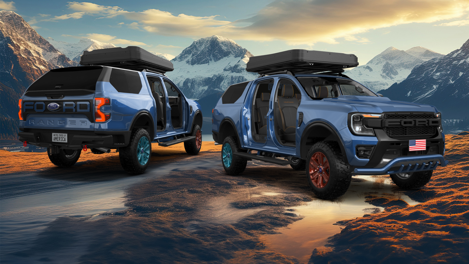 Ford Ranger 4 Door pickup truck 2022 tuning