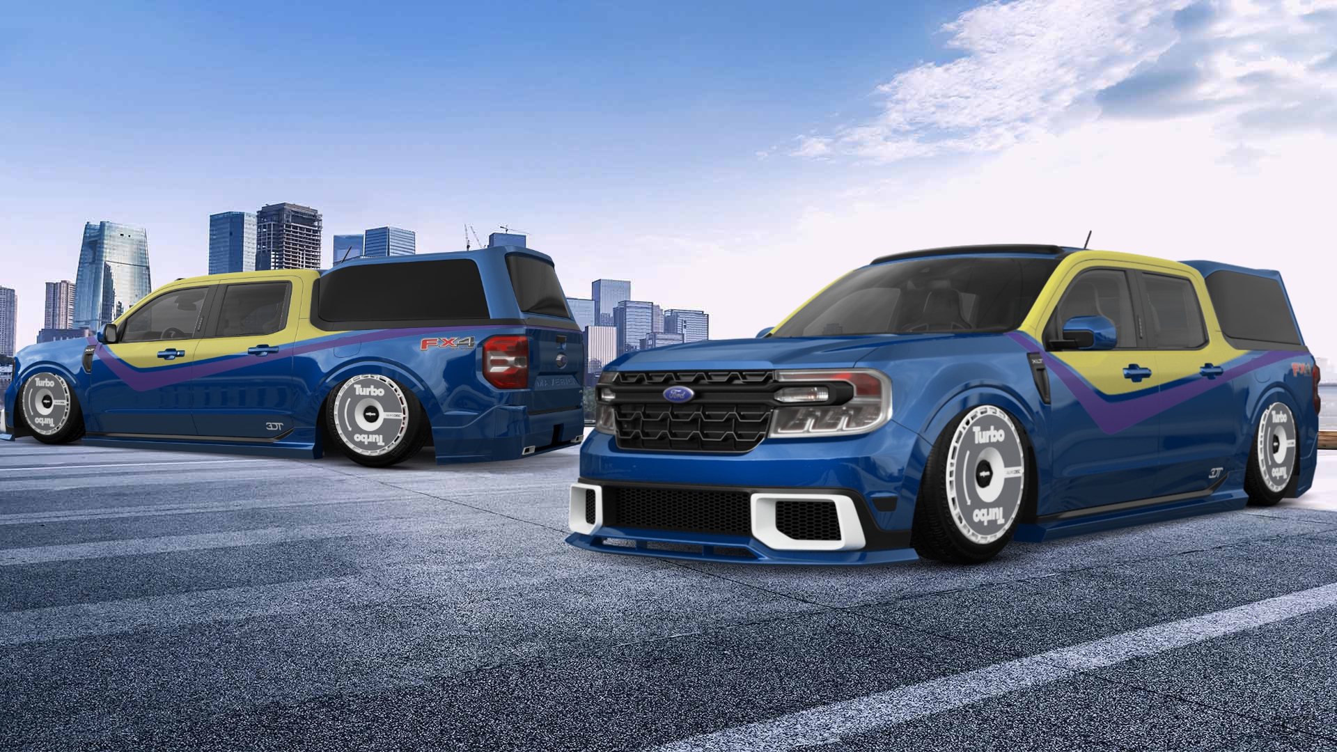 Ford Maverick 4 Door pickup truck 2022 tuning