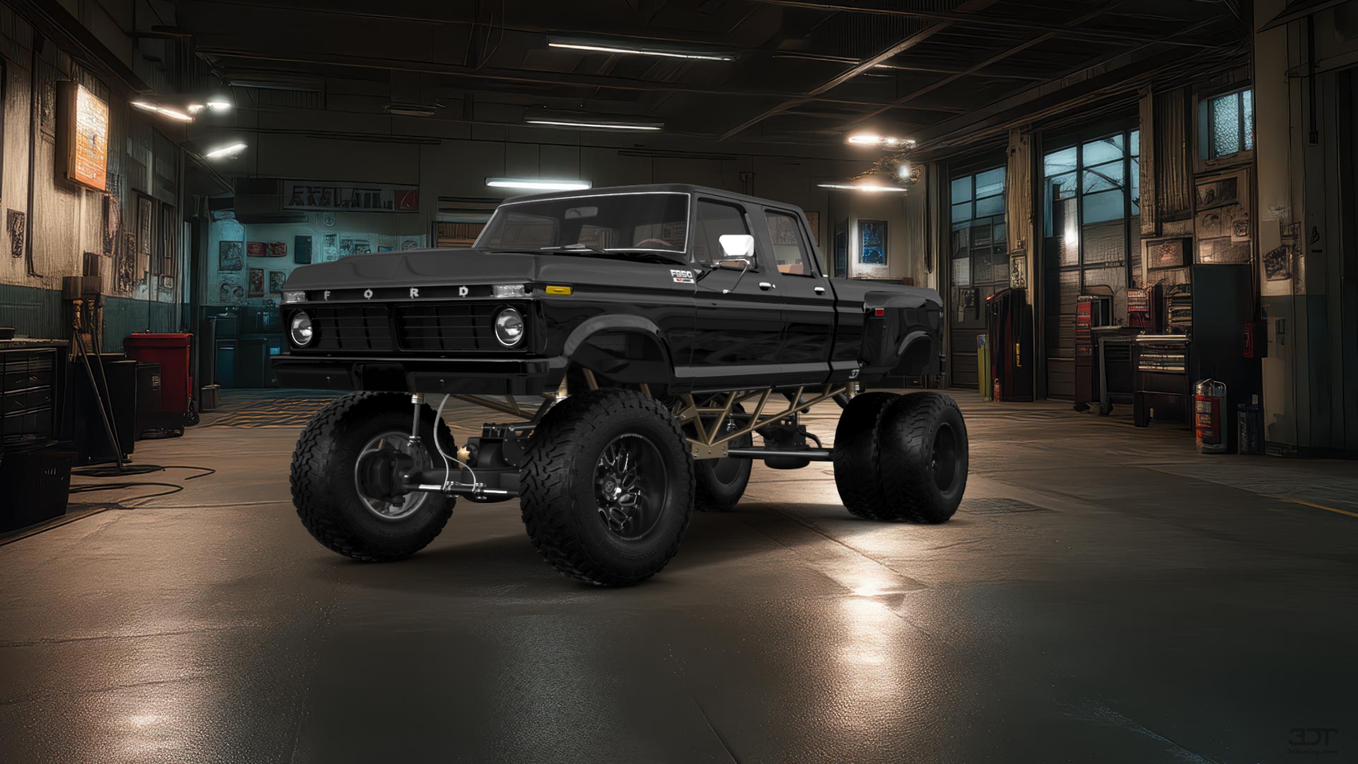 Ford F-350 Dually 4 Door pickup truck 1973 tuning