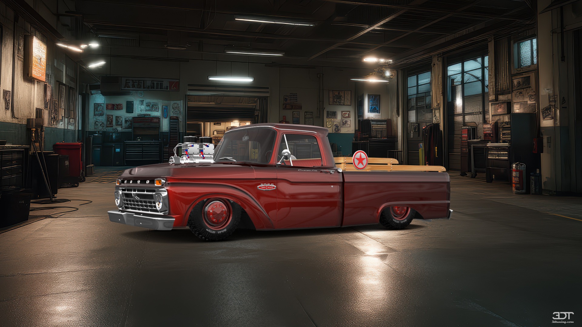 Ford F-100 Custom Cab 2 Door pickup truck 1966 tuning