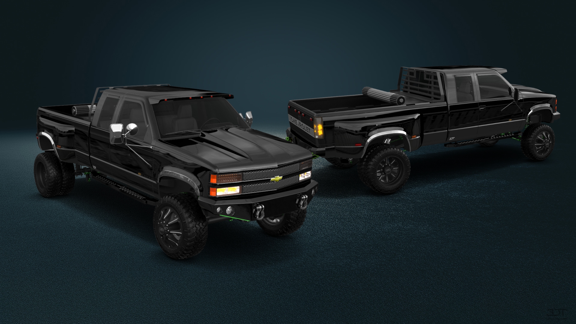 Chevrolet K3500 Extended Cab Pickup Truck 1988