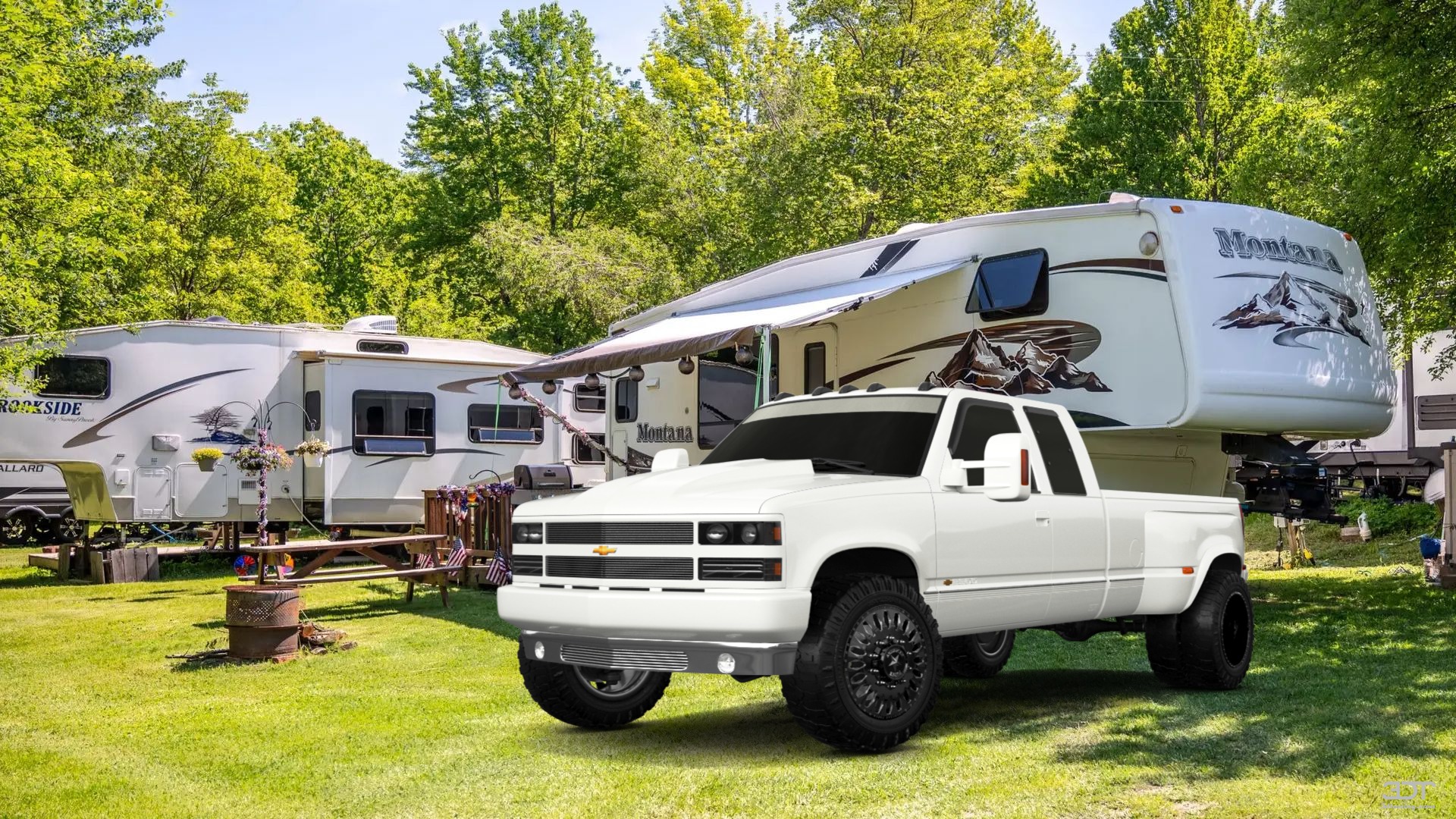 Chevrolet K3500 Extended Cab Pickup Truck 1988