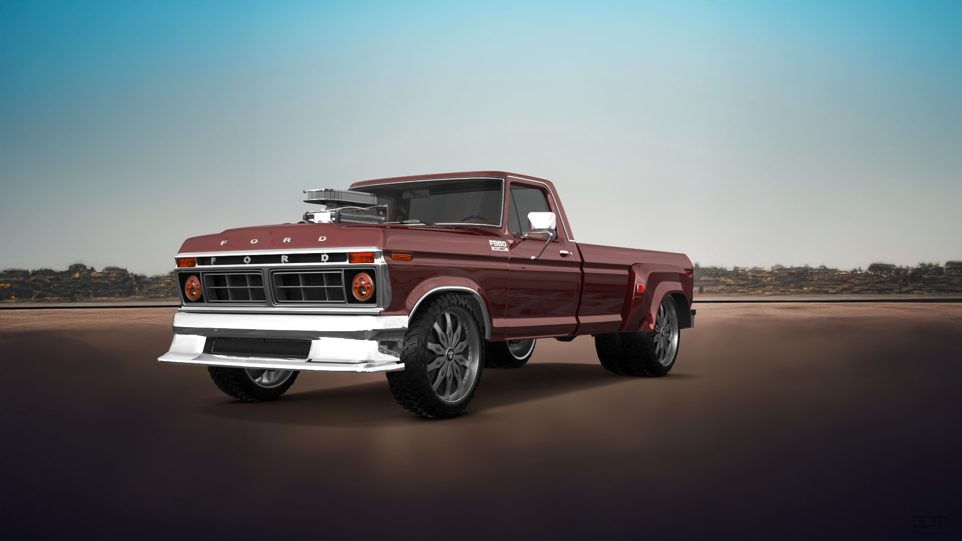 Ford F-350 Dually 2 Door pickup truck 1974 tuning