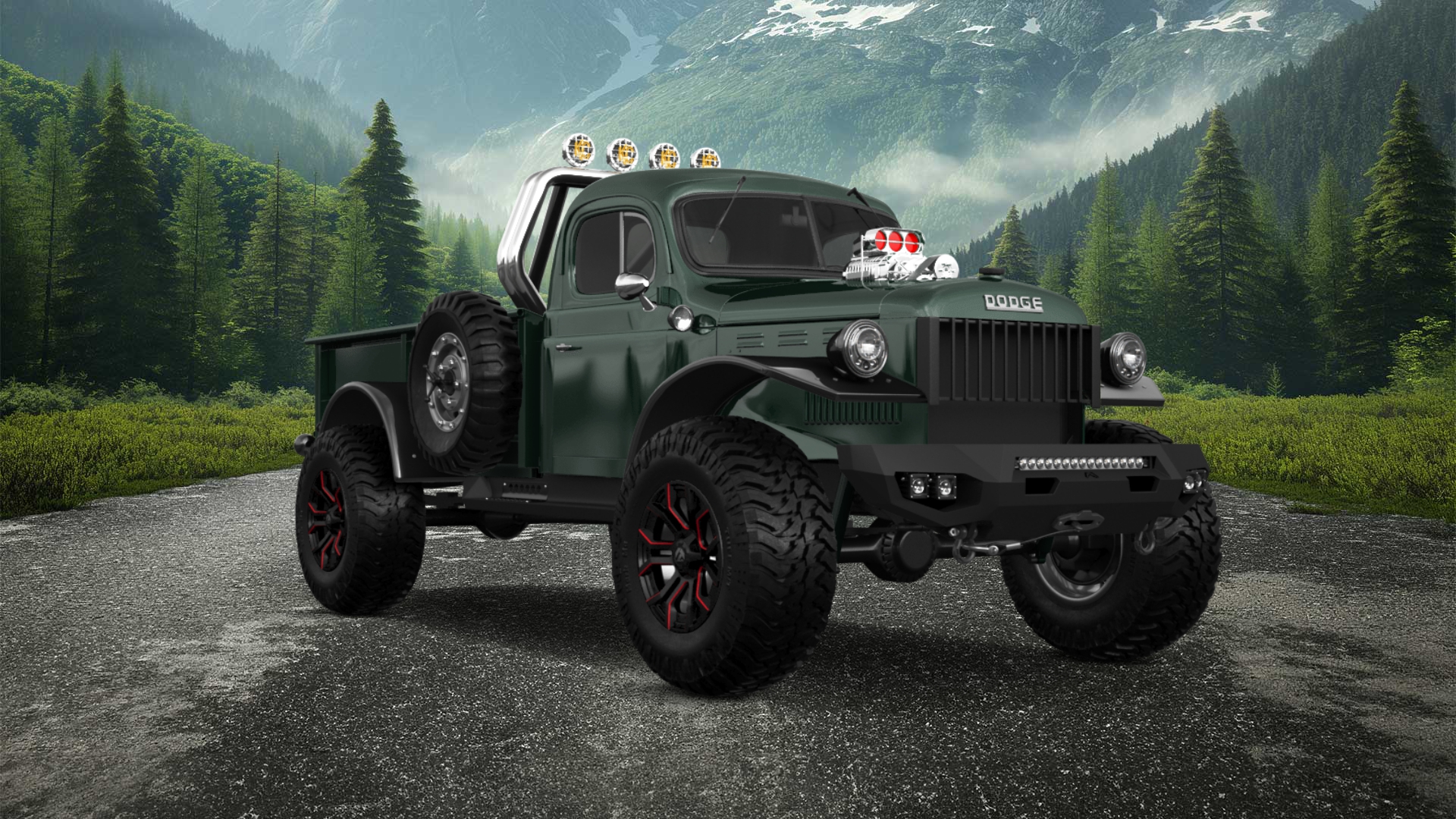 Dodge Power Wagon 2 Door pickup truck 1947 tuning