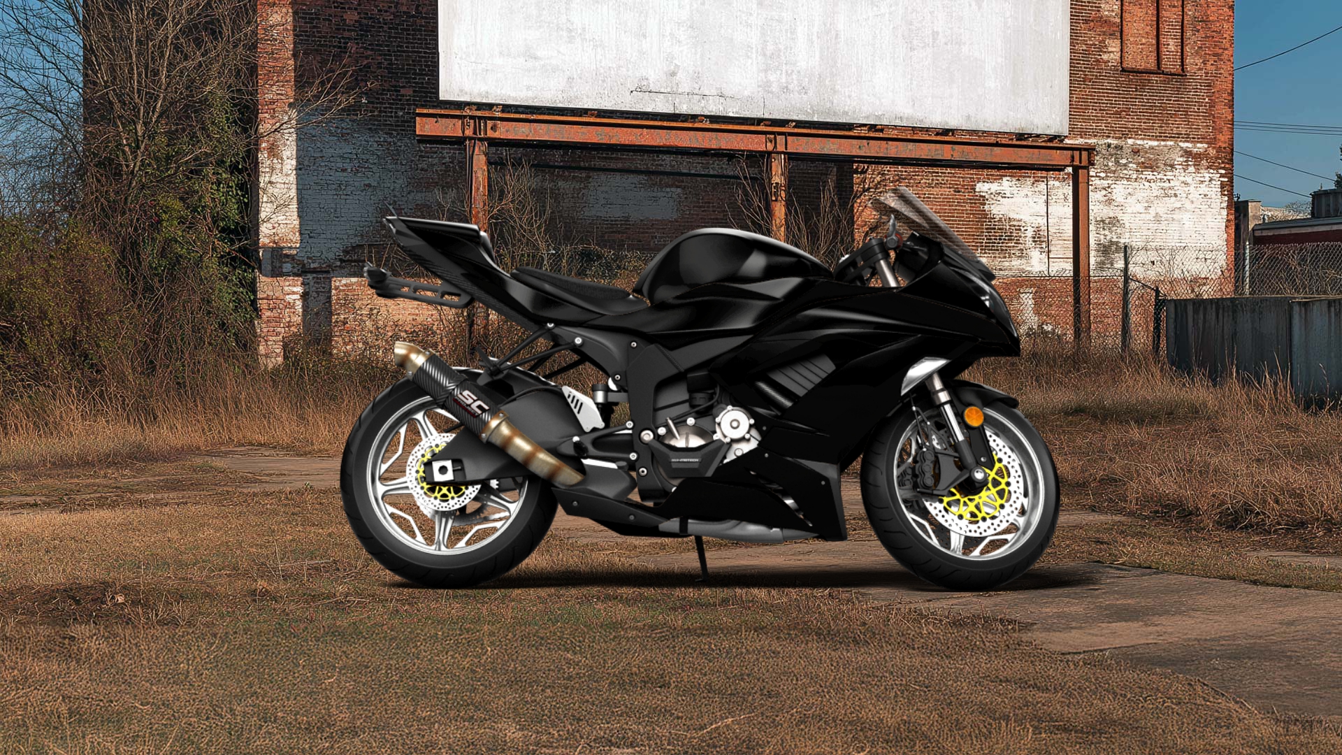 Kawasaki Ninja ZX 6R Sport Bike 2015 tuning