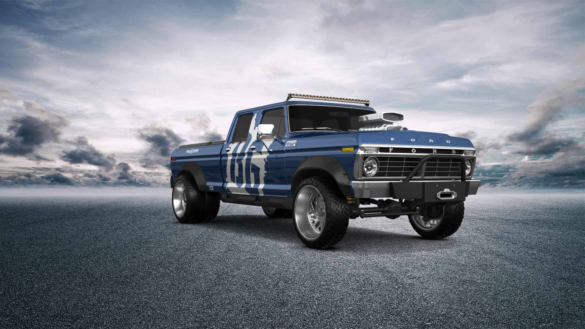 Ford F-350 Dually 4 Door pickup truck 1973