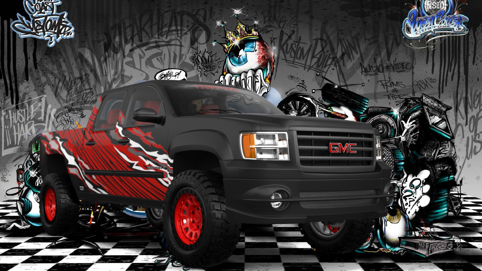 GMC Sierra 1500 Crew Cab 5.8 ft box 4 Door pickup truck 2007 tuning