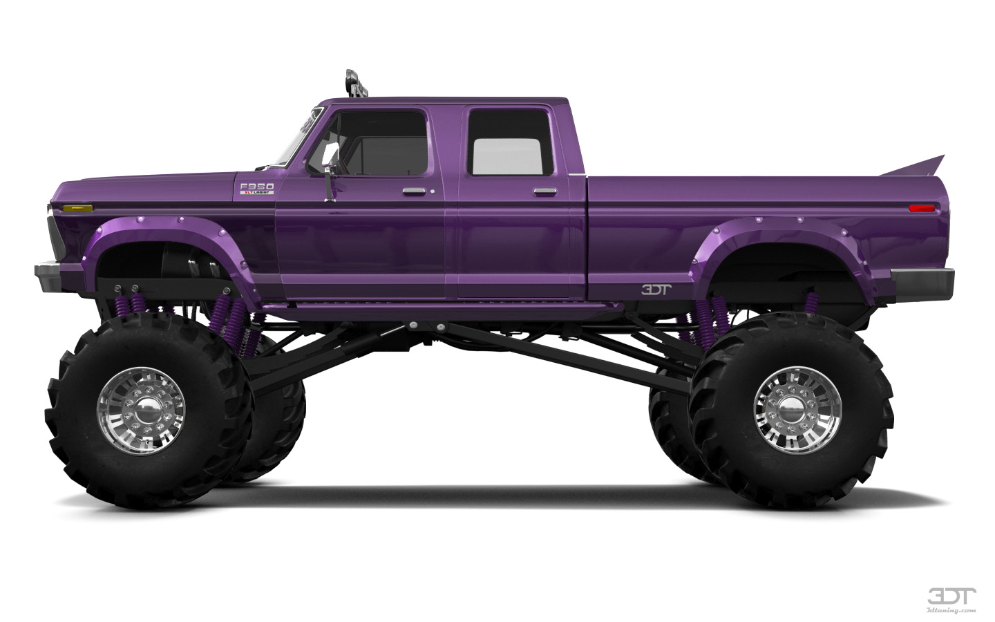 Tuning Ford F-350 Dually 4 Door pickup truck 1973