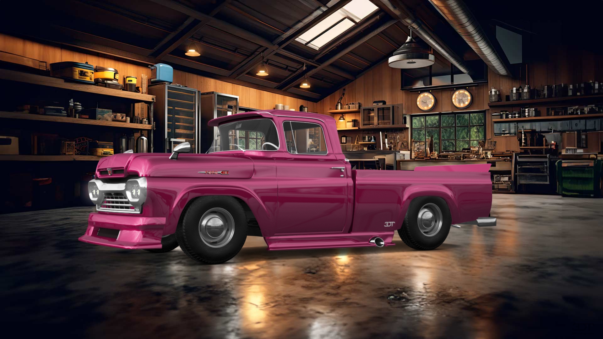 Ford F-100 2 Door pickup truck 1960 tuning