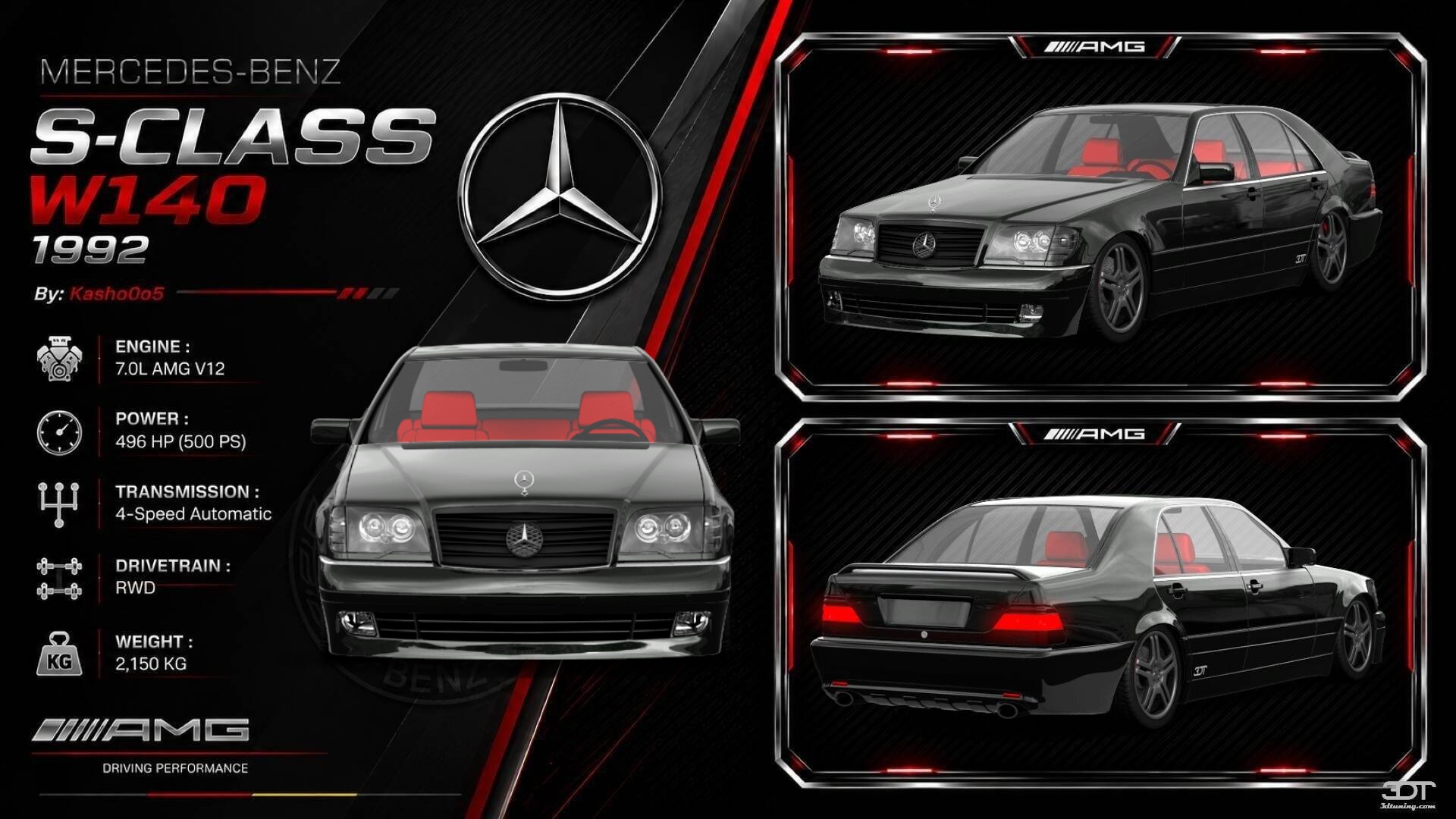 Mercedes S Class Sedan 1992 tuning