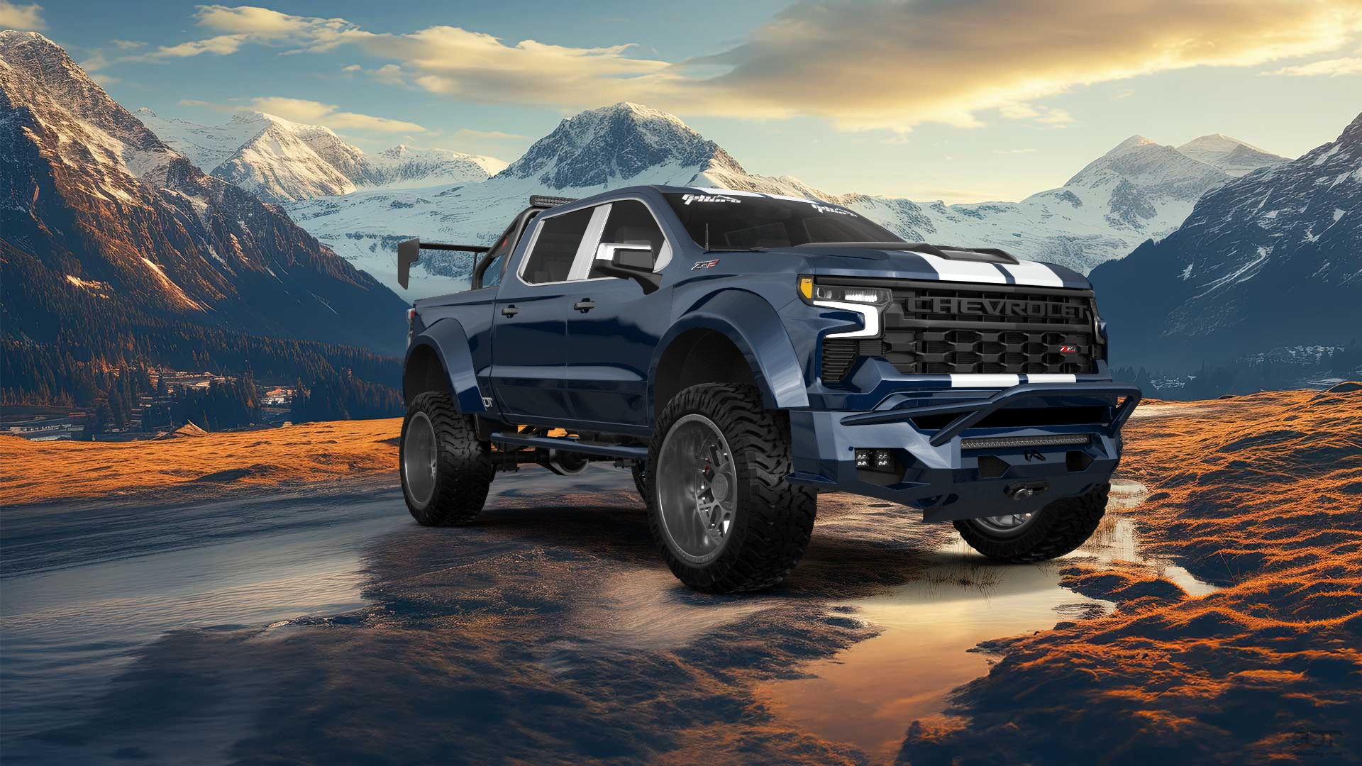 Chevrolet Silverado 1500 Crew Cab 5.8 ft box 4 Door pickup truck 2023 tuning