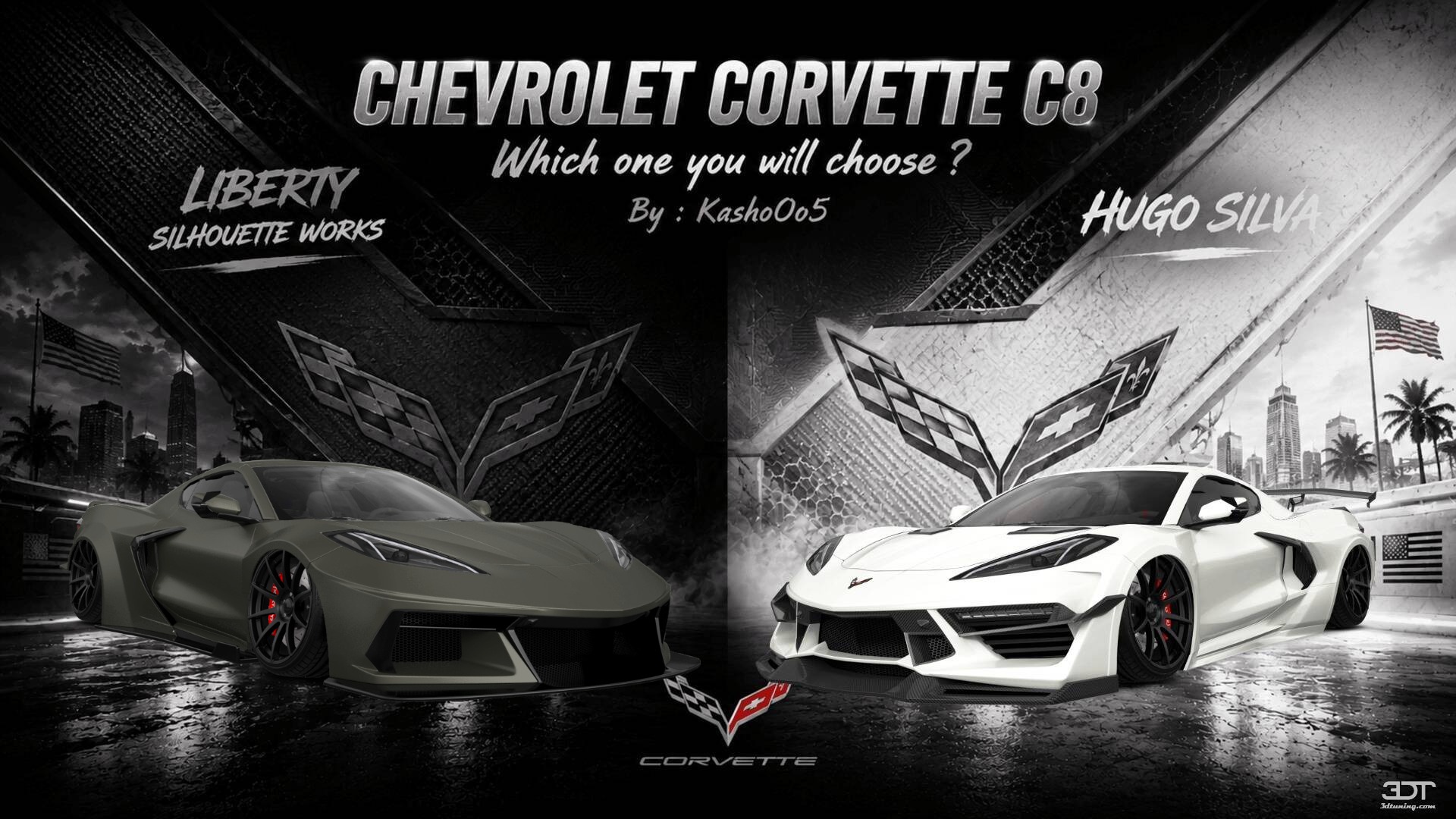 Tuning Chevrolet Corvette 2 door targa top 2020