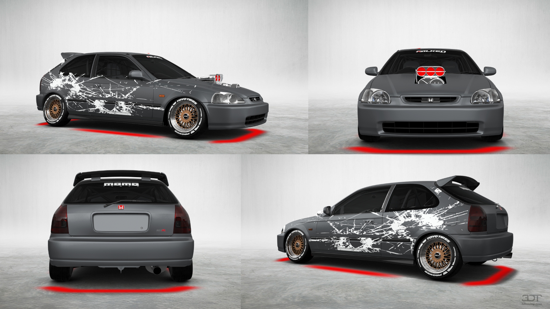 Honda Civic 3 Door Hatchback 1997 tuning