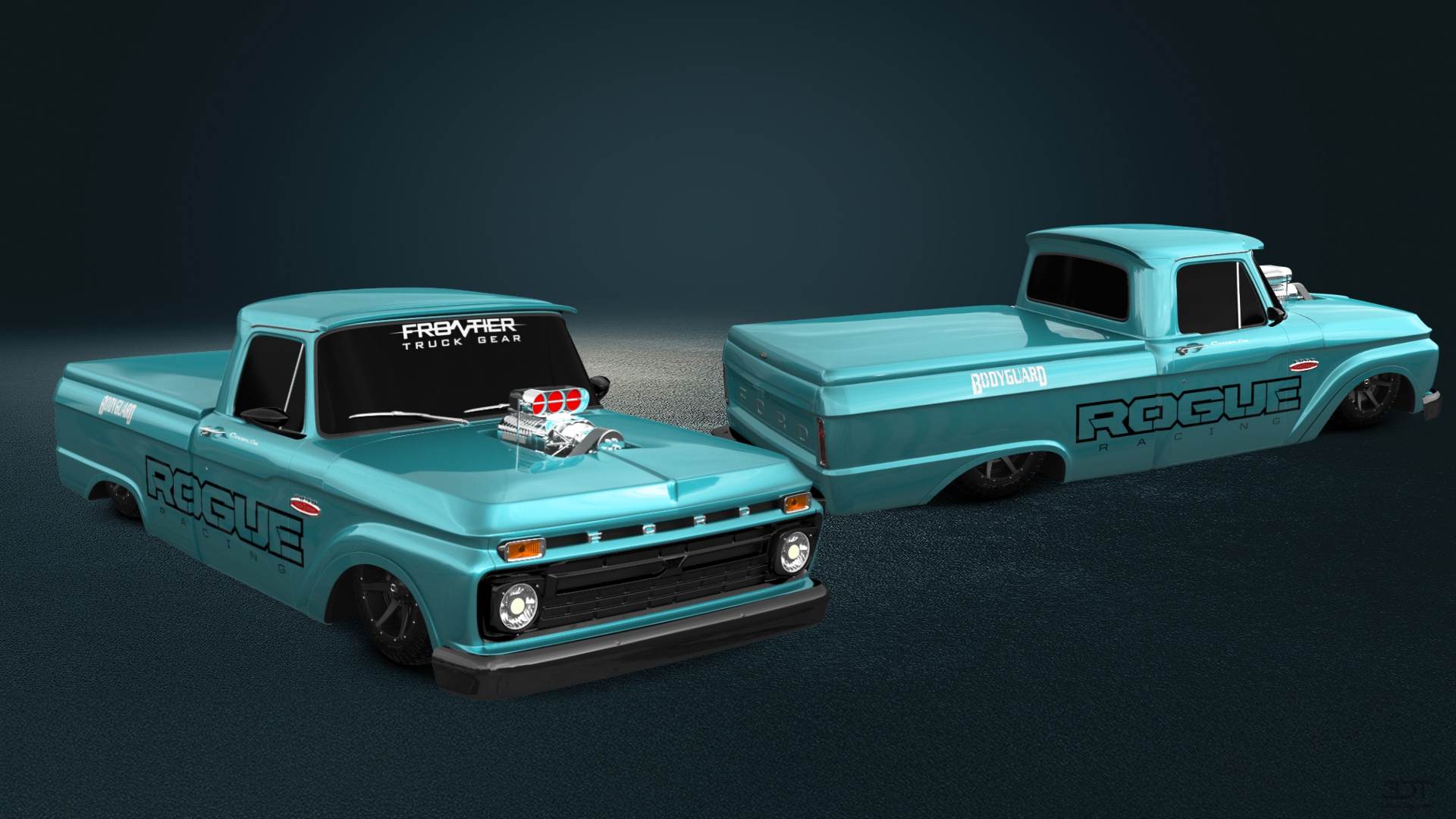 Ford F-100 Custom Cab 2 Door pickup truck 1966