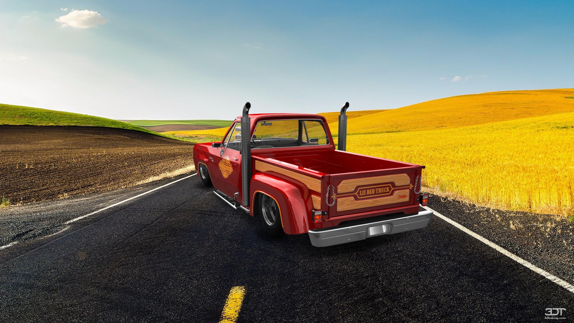 Tuning Dodge Lil Red Express 2 Door pickup truck 1978